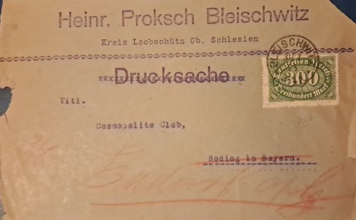 Lot envelope from - v.,