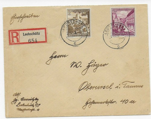 Einschreiben leobschütz 1938 - einschreiben,