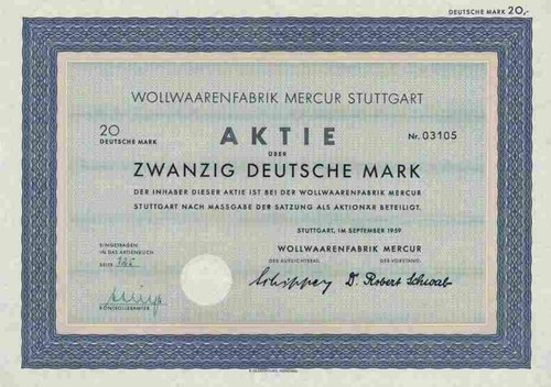Wollwaarenfabrik mercur 1959 - mercur,