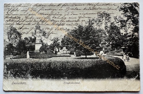 Leobschütz kriegerdenkmal - ak,