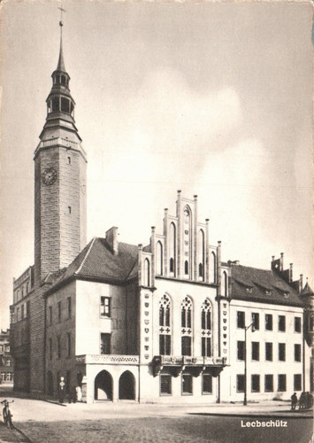 Leobschütz rathaus - ak,