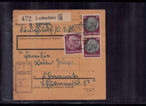 Deutsches reich paketkarte - deutsches,